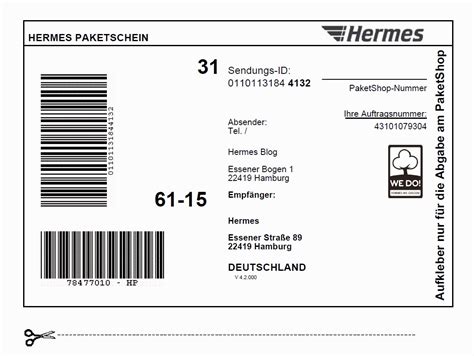 hermes versandetikett shop hintenburgdamm|Hermes paketschein abgabe.